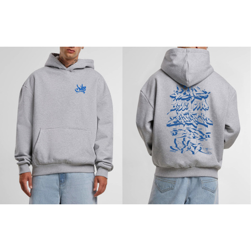 HOODIE JWP x Riam One - OUTLINES grey