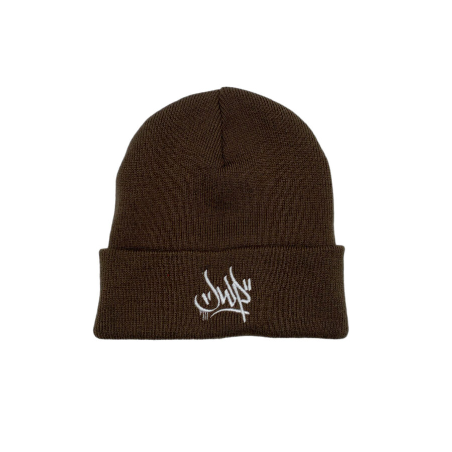 JWP Beanie Embroidery Brown